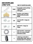 C9 Decorate Like a Pro® Kit - 1000' LED Diamond Faceted Warm White White Wire w/12" Bulb Spacing